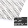 4-500Mesh 304 Stainless Steel Mesh Filter Net Metal Front Repair Fix Mesh Filtration Woven Wire Screening Sheet Screening Filter