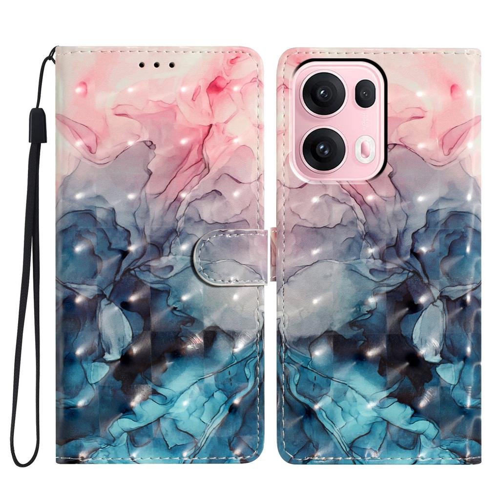 3D Pattern PU Leather Phone Wallet Case for Oppo A58 A38 A18 A57 A94 A17 A76 A36 A96 Reno8 Find X5 Reno7 A74 A54 A93 A78 Realme C61 C63 Realme 14 Pro