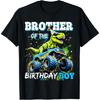 Brother of the Birthday Boy Monster Truck Dinosaur Party T-Shirt