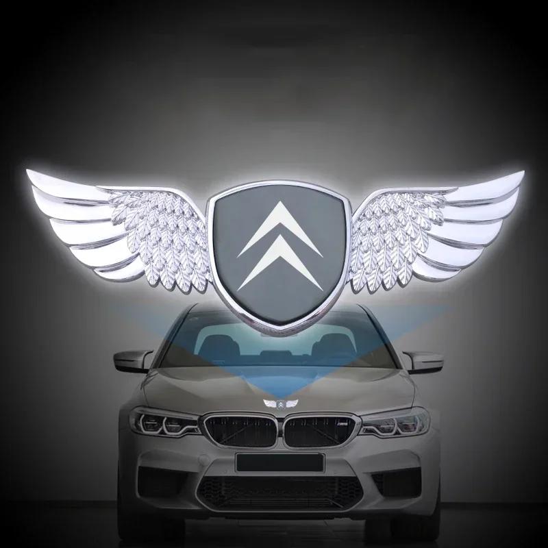 Citroen Car Front Trunk Wings Emblem Badge Sticker for C1 C5 DS3 DS4 DS5 Picasso Xsara Berlingo Jumpy C-C-ELYSEE Accessory Body
