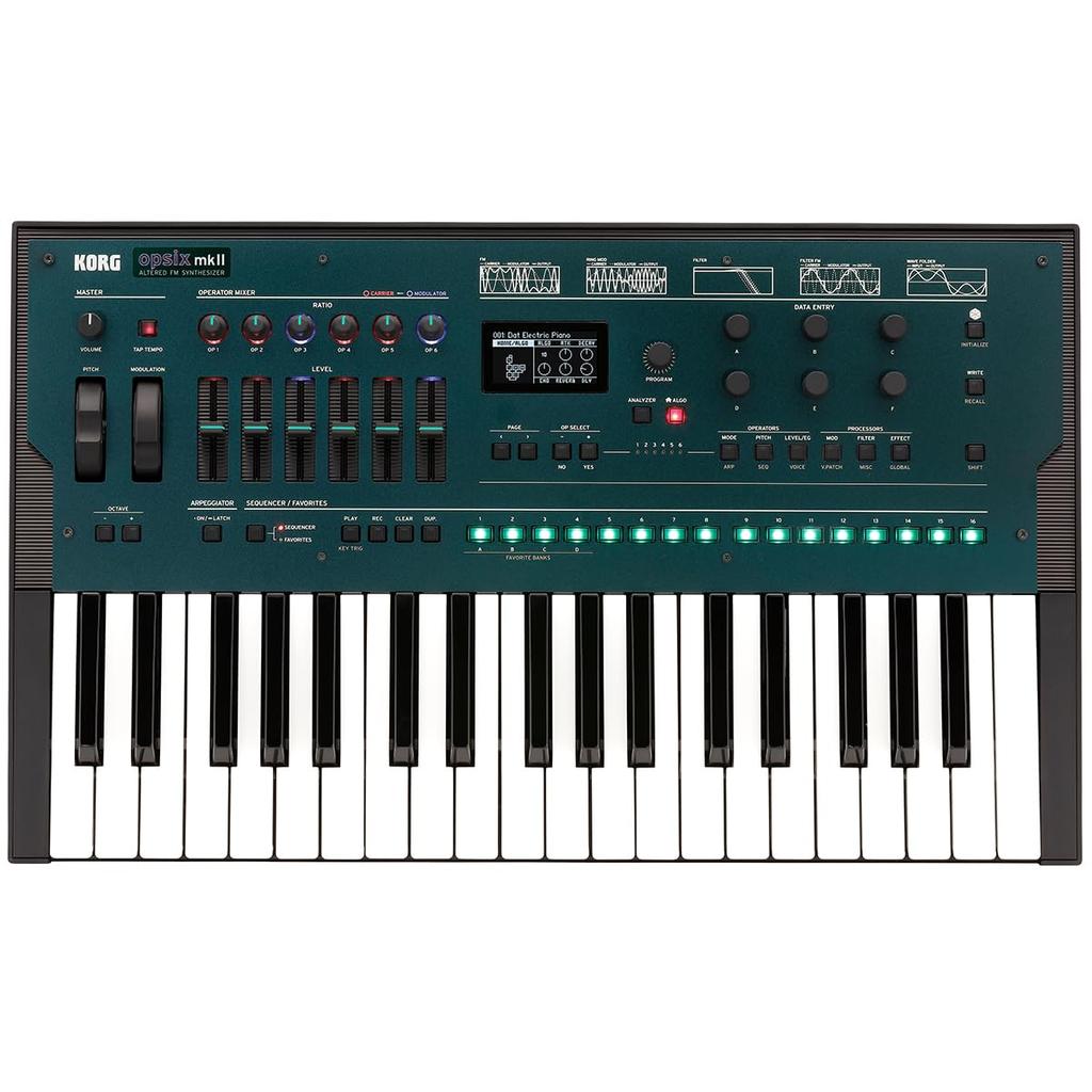 KORG opsix mkII FM Synthesizer with Altered FM Sound 37 64 Voices Source, Keys,