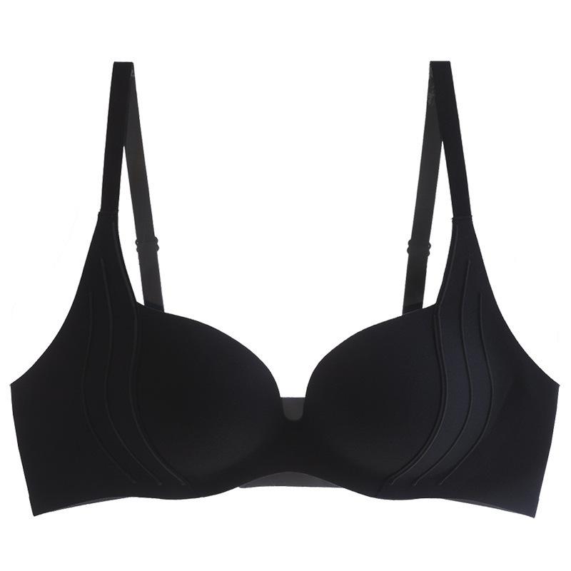 No steel ring gathering underwear women's nudity has no traces, small breasts show large soft support, upper support anti-sagging comfortable
