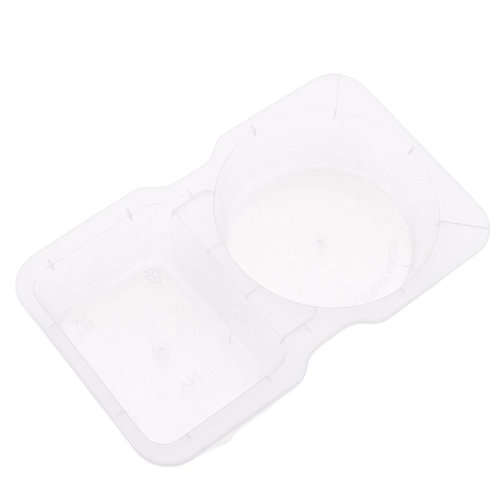 Transparent 2 Compartment Snack Containers Double Compartment Snack Containers  For Travel Snacks