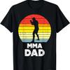 Папа ММА Закат Ретро Боец Смешанных Единоборств Мужская Подарочная Футболка