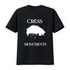 Футболка Cress Monuments Стиль Crust Punk Anarcho Черно-белая печать Уникальный дизайн для любителей моды винтажная стирка графический принт