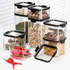 Прозрачный герметичный контейнер для хранения продуктов питания Ja с герметичным замком, герметичный, пыленепроницаемый, влагостойкий, контейнер для рисовых хлопьев, сухого молока, чехол для хранения закусок, чая