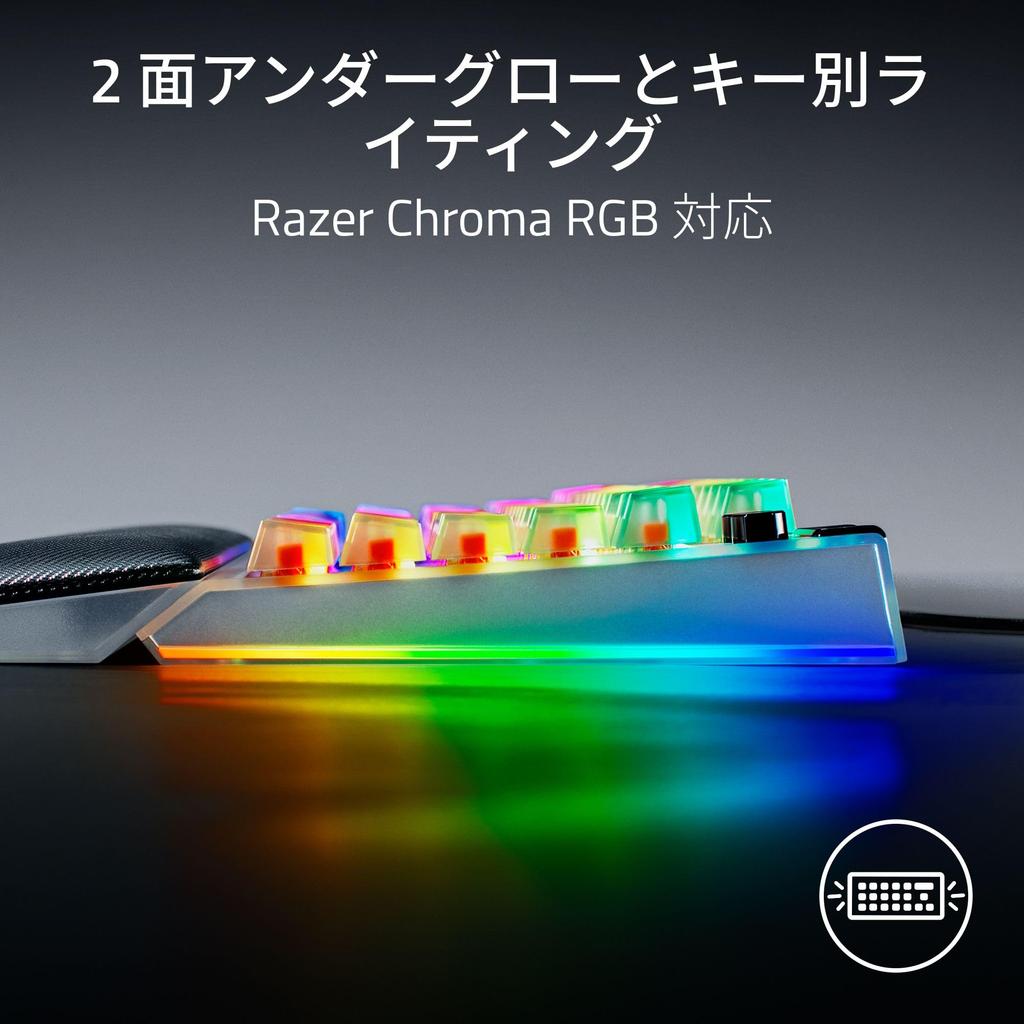 Razer BlackWidow V4 75% Phantom White Edition Gaming Keyboard English Layout