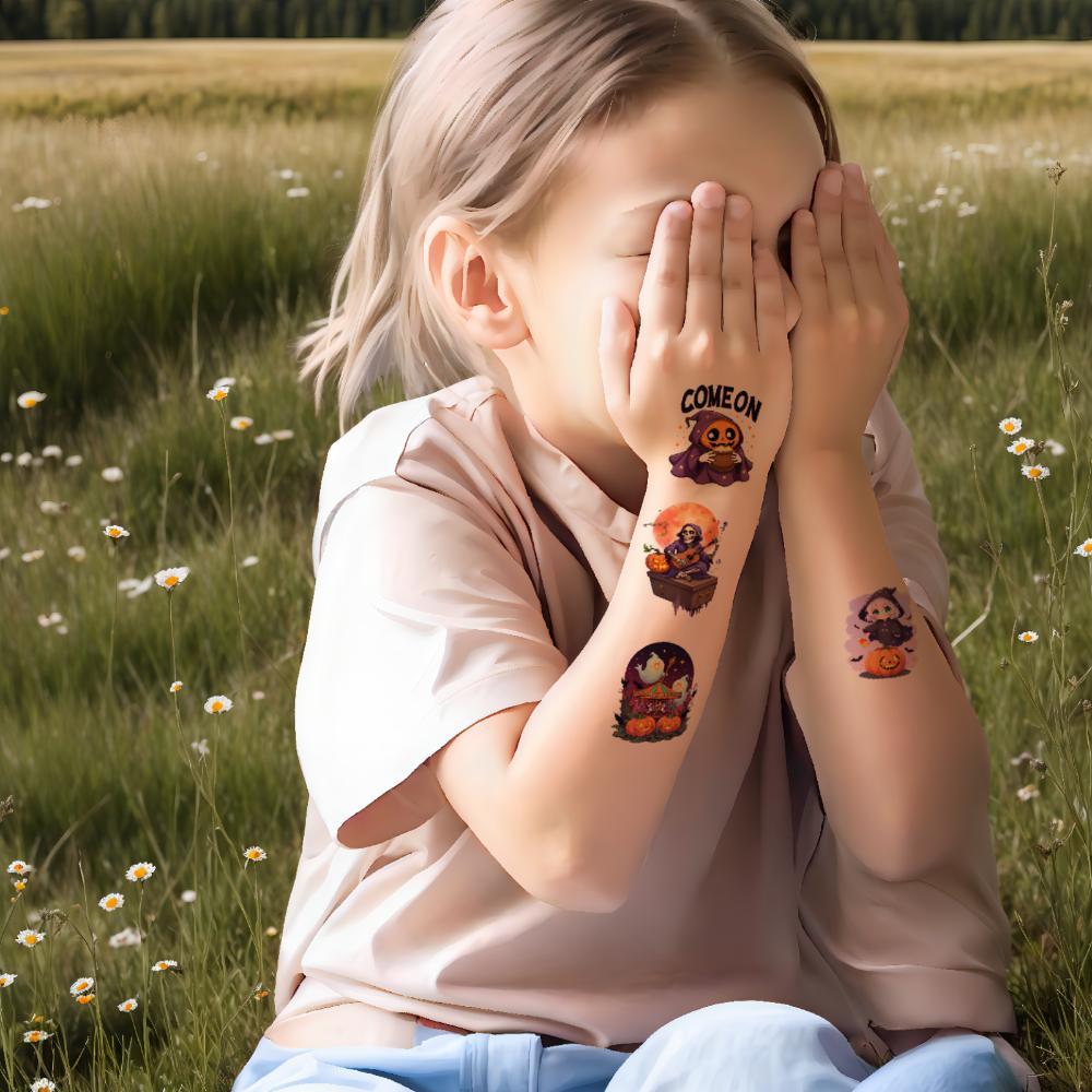 54 шт. Временные татуировки Декоративные наклейки Наклейки с динозаврами из комиксов Водонепроницаемые Долговечные Наклейки на тело Для девочек Женщин Мальчиков