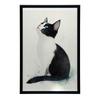 Kotek W Bieli Kotek W Bieli, 30X40 Cm, Rama Aluminiowa Czarna, Papier Matowy 230 Gsm