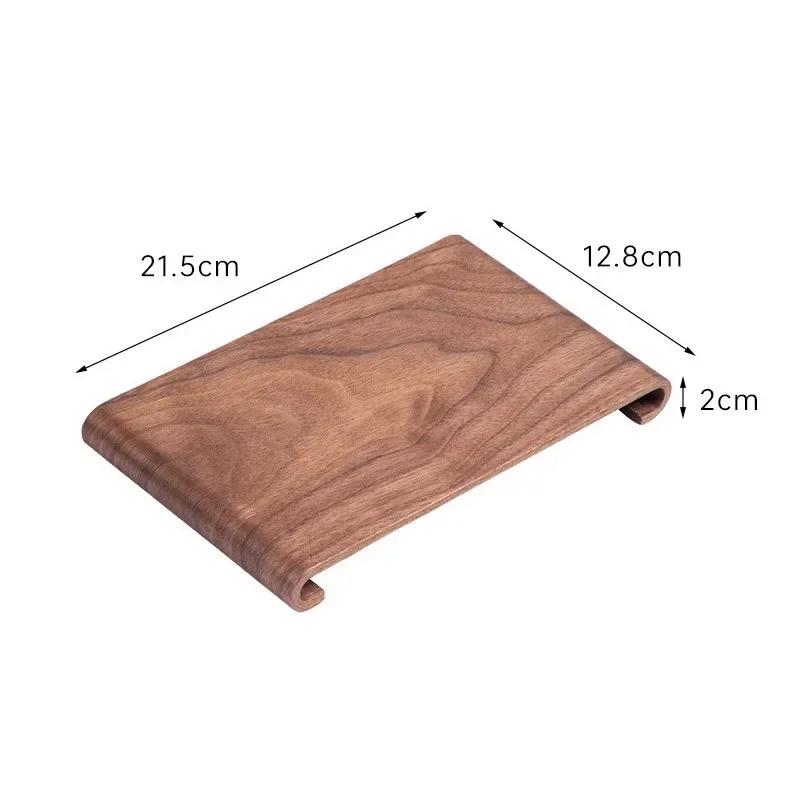 Walnut Wood Tea Tray Dry Brew Coffee Table Home Hotel Serving Display Stand Heat-resistant Thick Tray Simple Design