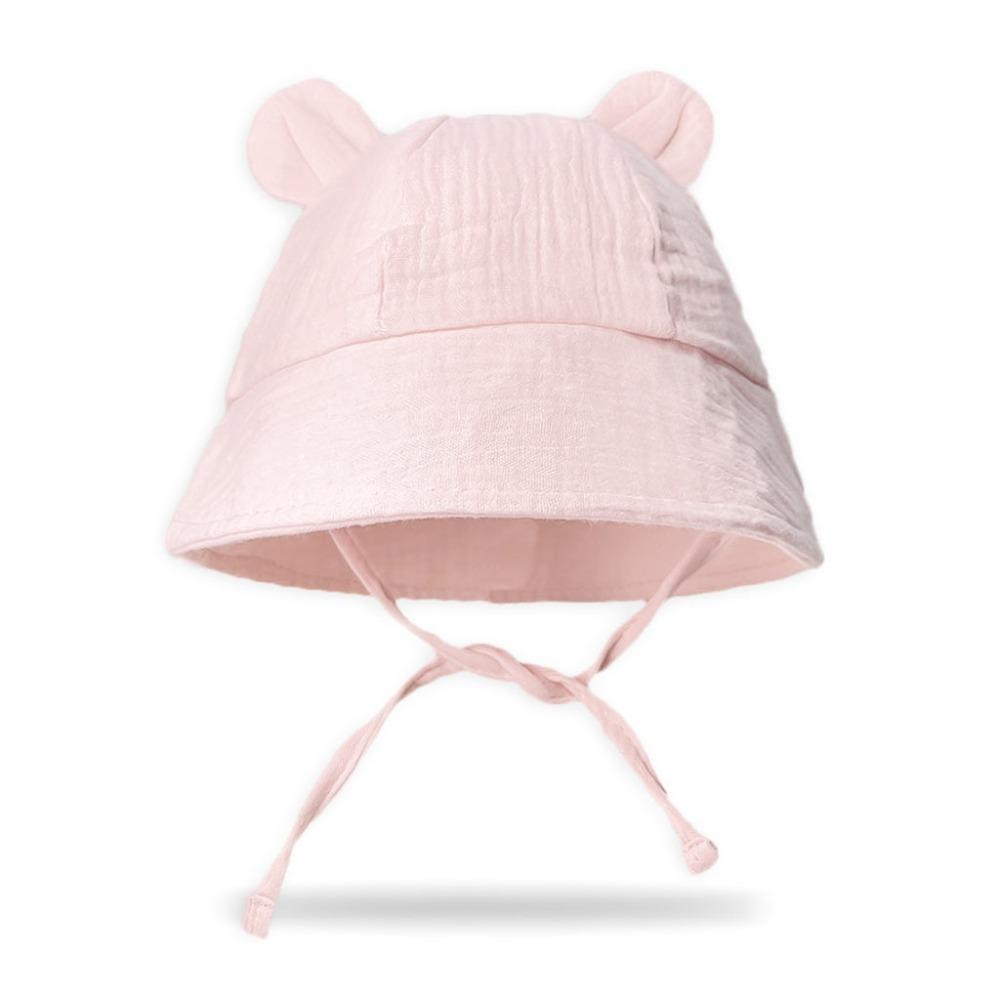 Korean Baby Bucket Hat Cotton Boys Girls Sunhat Cute Baby Bear Ear Hat  Toddler
