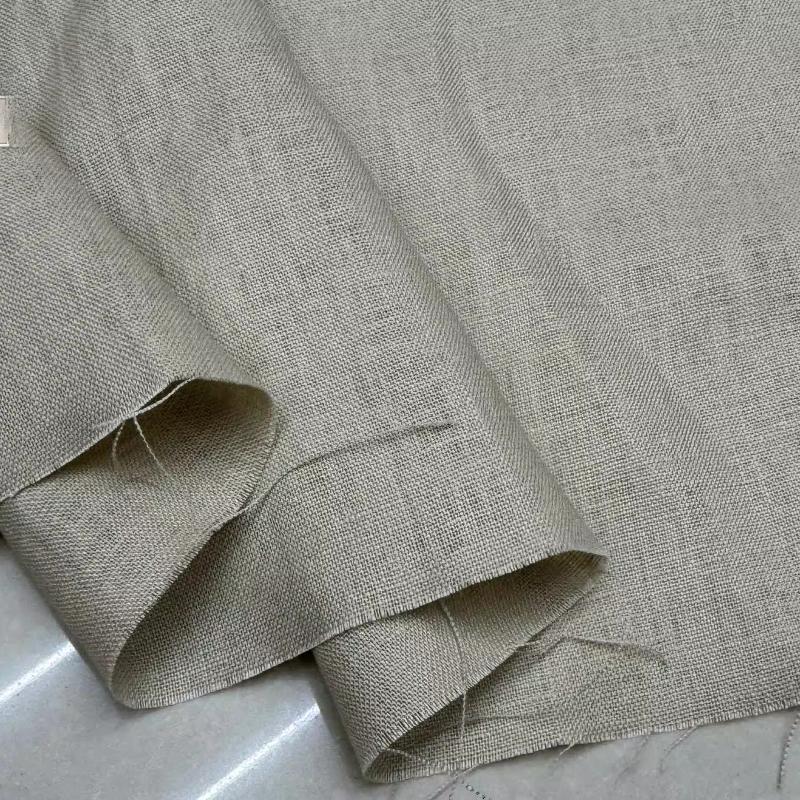 Чистая льняная ткань Стиранный лен Комфортная дышащая ткань для весны и лета DIY Платье Широкие брюки Легкая куртка Одежда