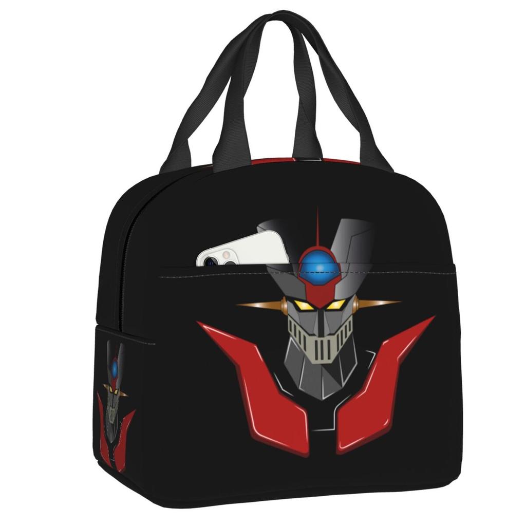 Custom Ufo Robot Grendizer Goldrake Mazinger Z Resuable Lunch Boxes Women Leakproof Thermal Cooler Food Insulated Lunch Bag Work