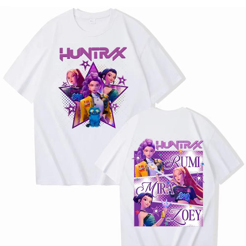 KPop Demon Hunters printed T-shirt casual round neck top short sleeved shirt 5989