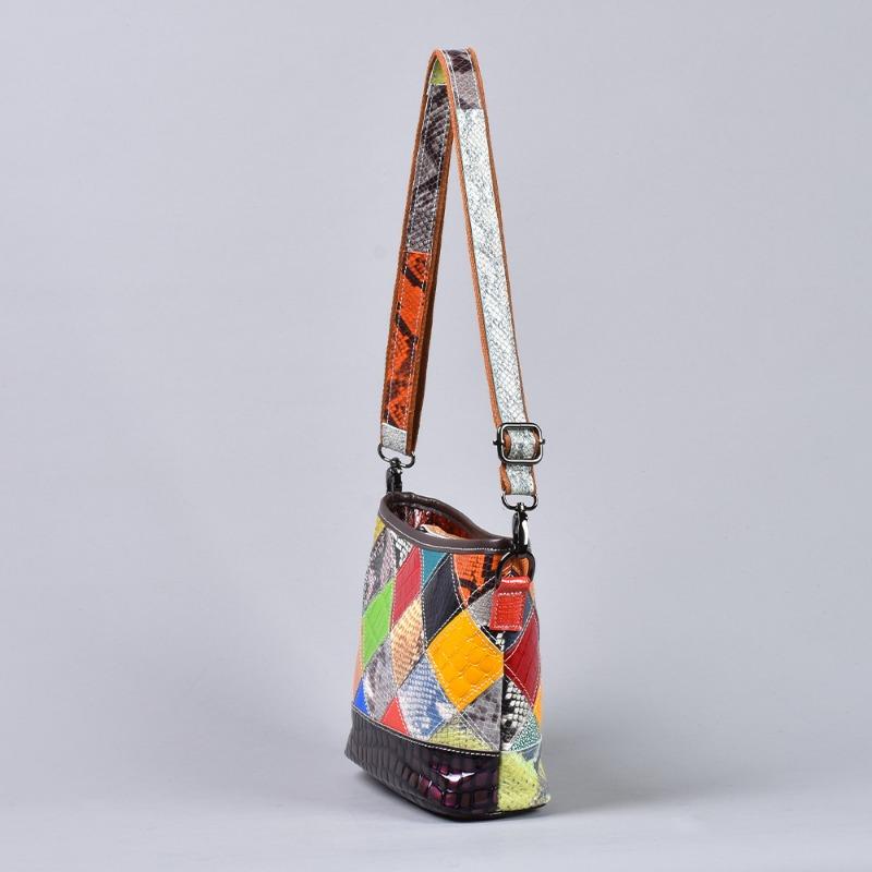 Женская сумка из натуральной кожи, женская клетчатая сумка через плечо на одно плечо, маленькая сумка