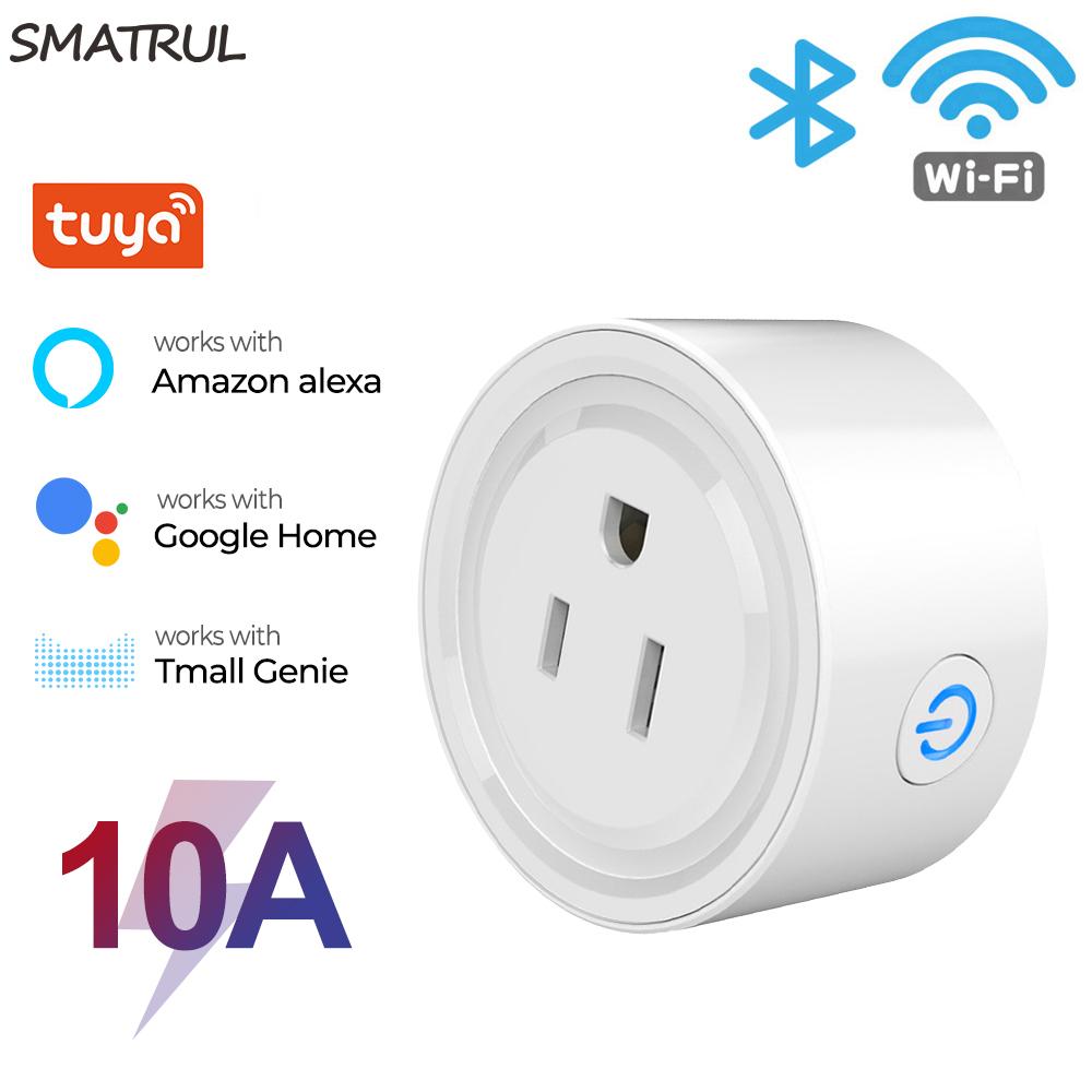 20a Tuya Smart Wi-Fi Plug Us Беспроводная розетка управления с функцией таймера мониторинга энергии работает с Alexa Google Home