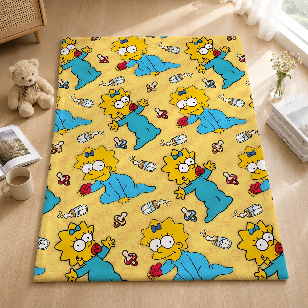 Мультяшное одеяло The Simpsons Мягкое теплое фланелевое одеяло Постельное белье для кровати Гостиной Домашнего дивана