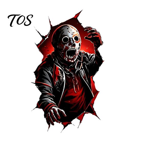 Zombie Ghost Window Stickers Horror Wall Decal, PVC Tearing Halloween Clings for Self Adhesive Murals Glass, Waterproof Removable Sticker Party