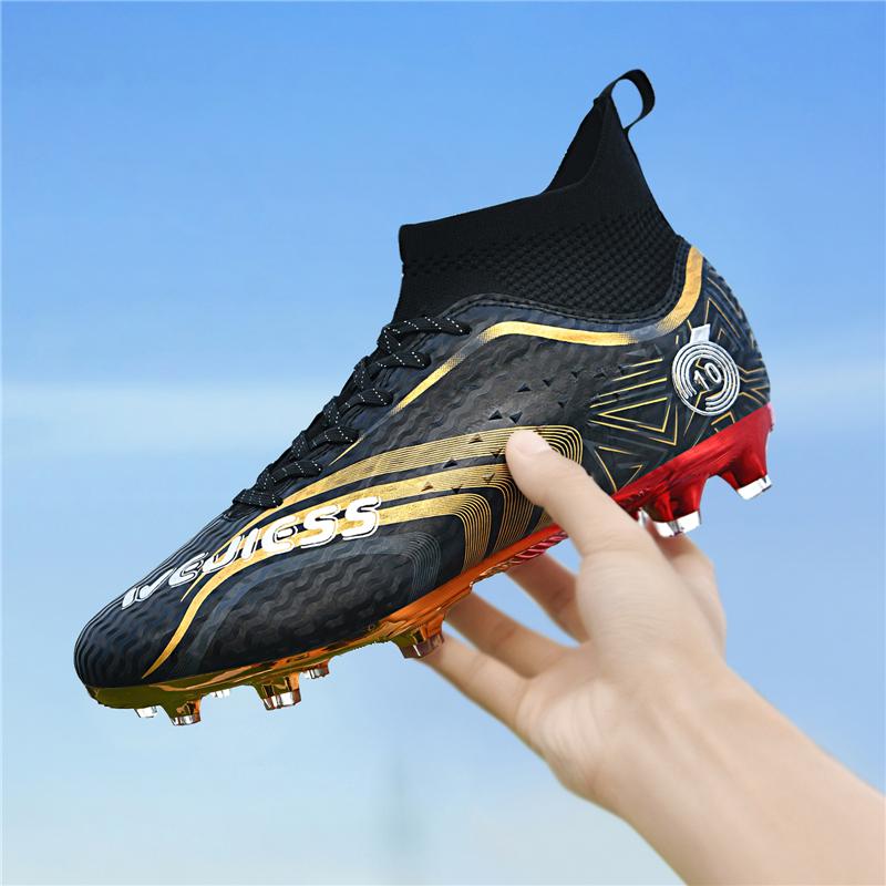 Soccer Men Professional Teenager Outdoor Lightweight Football Shoes Comfortable Grass Breathable Lace-up Football Boots