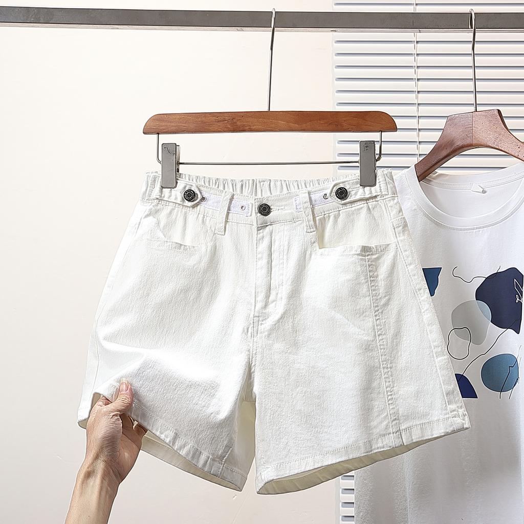 DIMANAF 2025 Plus Size Jeans Elegant Short Pants Women Oversize Loose Casual Cotton Denim Female Casual Pants