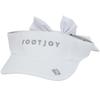 FootJoy WO Ear Curved Ribbon Visor Cap, White, Women's, Free Size (55-57cm), FH24VRBB, FH24VRBB-1