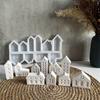 1pcs House Silicone Mold Nordic House Decoration Plaster Mold Drip Glue Mold