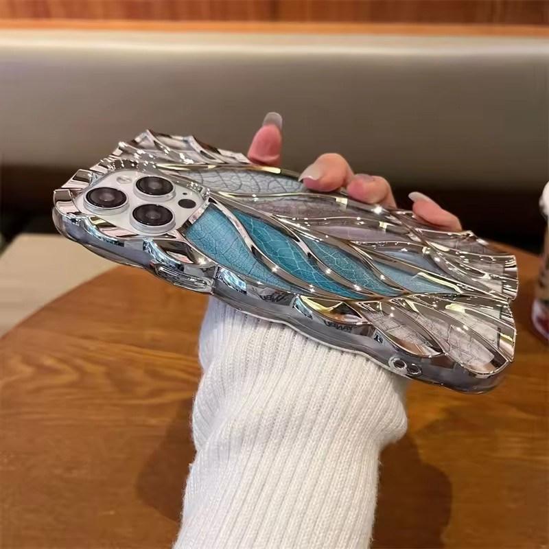 Для iPhone 16 Pro Max роскошный цветной чехол с рамкой из листвы дерева для iPhone 11 12 13 14 15 16 Pro Max Plus мягкий защитный чехол