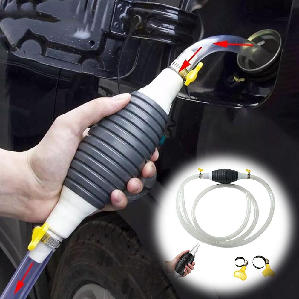 1/2 Car Emergency Fuel Extractor Universal Siphon Hose Fuel Self-priming Accessories Fuel Pump Manual Engine Pressurized Ca Y6v9