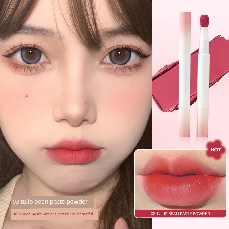 Air Cushion Lip Cream Lipstick for Women, Non-Fading, Non-Stick Cup, Genuine Official Flagship Store, Suitable for Students, Matte Finish