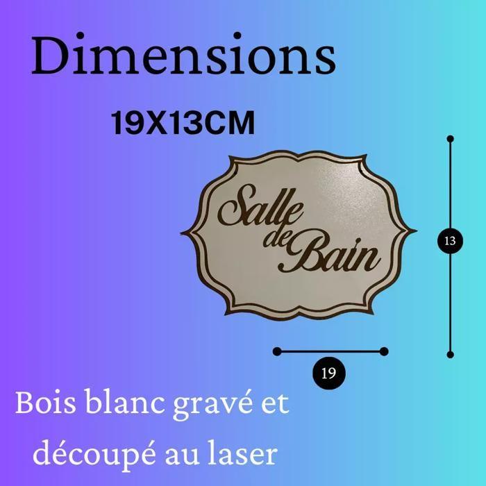 Plaque De Porte - Artisanal - Bois - Gravure Au Laser - Fixation Facile - Élégante Et Décorative