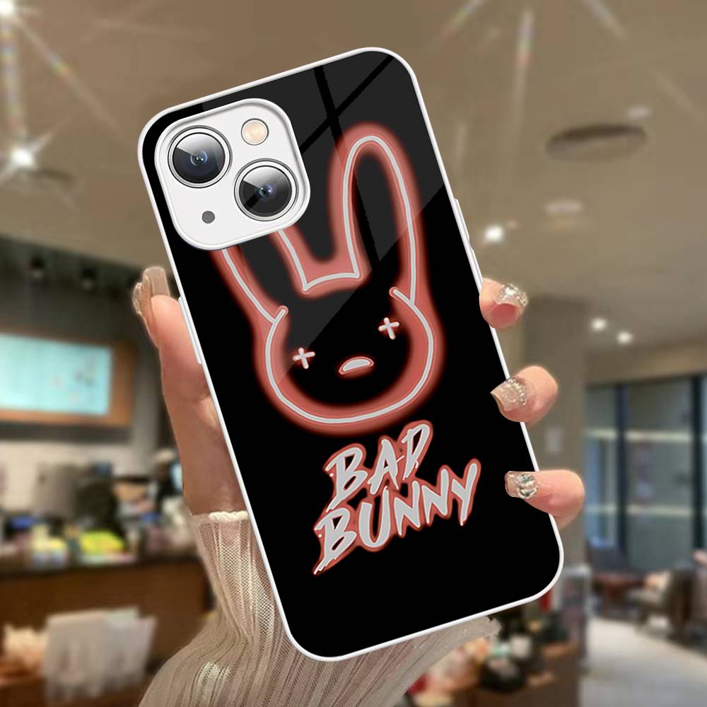 B-Bad Bunny Арт Для IPhone 14 13 12 Mini 11 Pro XS Max X XR 14 Plus Закаленное Стекло Чехол