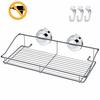 Bathroom Rack with Strong Suction Cups, Stainless Steel Shower Rack for Bathroom Walls (33.5x15x6cm (Suction Cup))