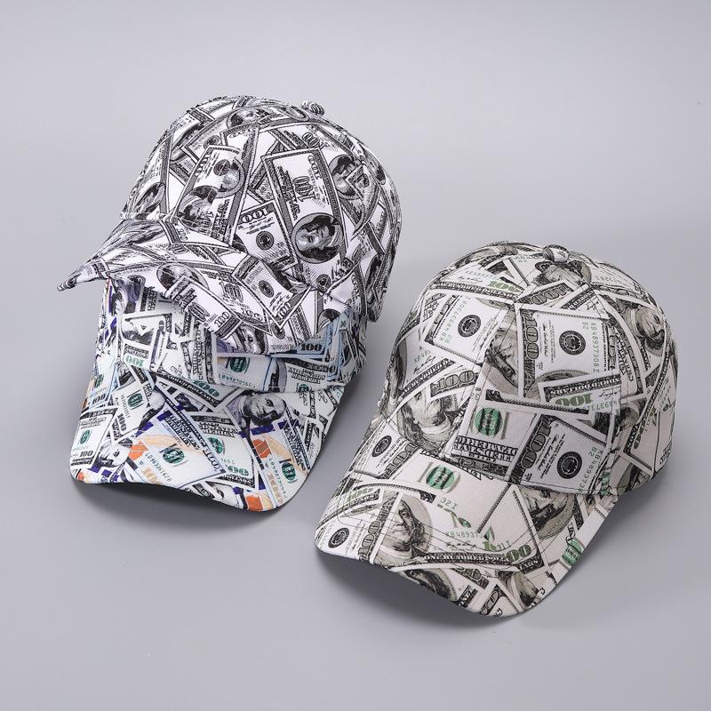 Spring/Summer USD Pattern Baseball Hat Fashion Soft Top Print Duck Tongue Hat Unisex Pop Sunshade Duck Tongue Cap
