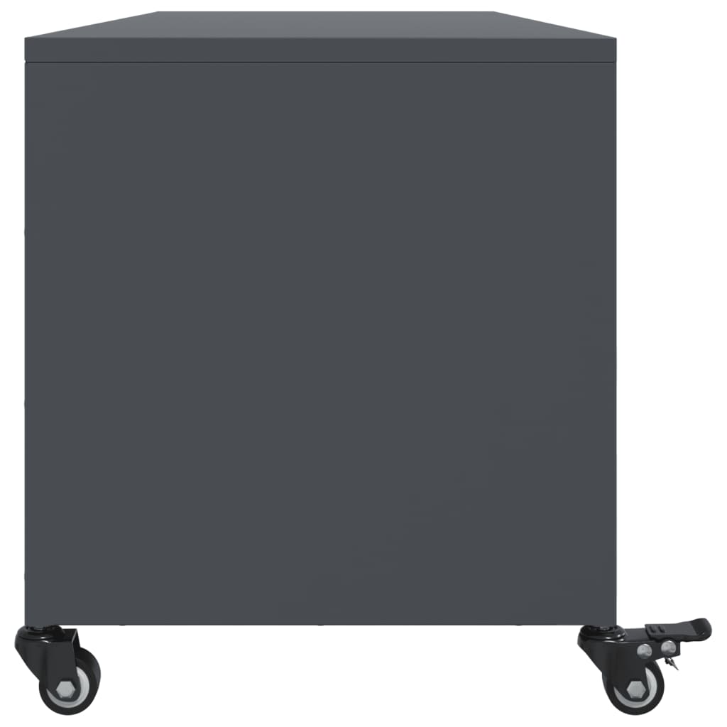 Vidaxl Szafka Rtv, Antracytowa, 100,5X39X43,5 Cm, Stal