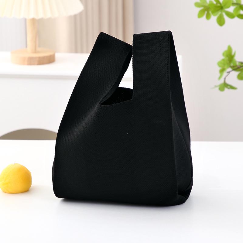 Женская корейская вязаная сумка-тоут 2025 года, конфетные цвета - Универсальная однотонная сумка