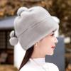 Mink Hat for Women Winter New Mink Fashion Warm Ear Protection Hat Fur Middle-aged Mother Cotton Hat