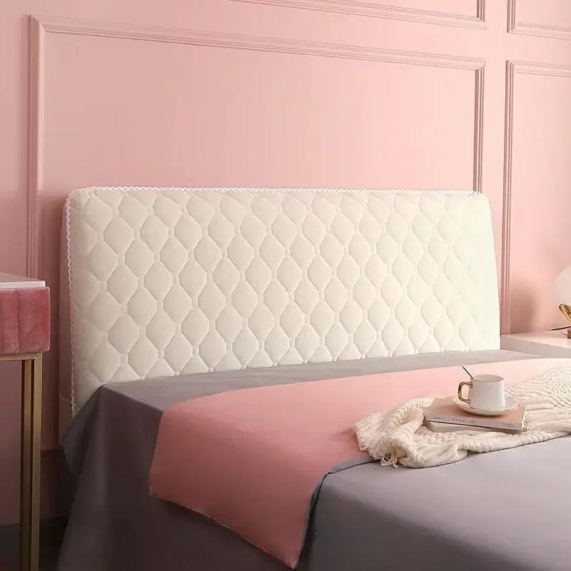 Bed Headboard Cover All Inclusive Bedside Bed Head Cover Warm Soft Bed Anti-Dust Cover Thicken Head Back Protector