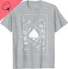 New Fashion Summer Goth Punk Ace Of Spades Card Gambler Skeleton Tshirt Cotton Vintage Unisex Women Streetwear Clothes