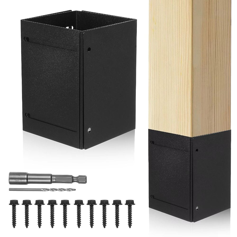 Регулируемый кронштейн для столба Металлический кронштейн для столба Защита от дождя и непогоды Накладка на столб Деревянный почтовый ящик