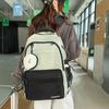 Junior High School Schoolbag Women Large Capacity Backpack Men Color Block Backpack