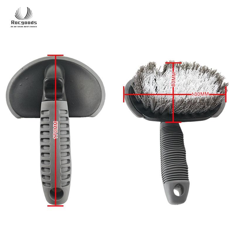 Heavy Duty Wheel Rim Cleaning Brush - Car/Truck Tire Scrub Tool with Long Handle