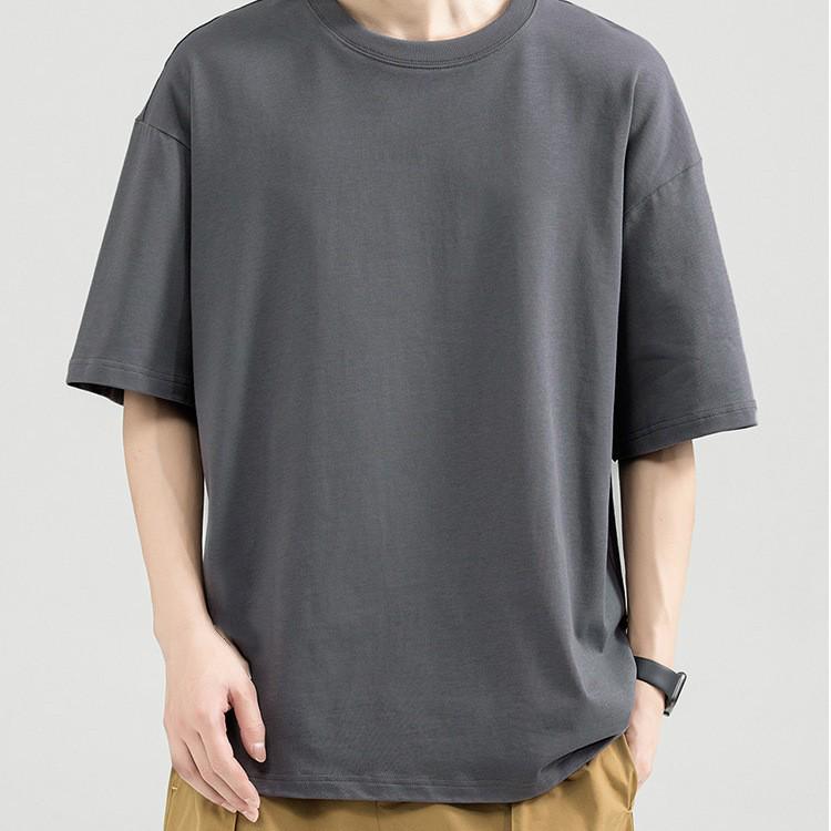 Men's Summer Sale: Heavyweight Pure Cotton Long Sleeve T-Shirt - Fashionable and Versatile.