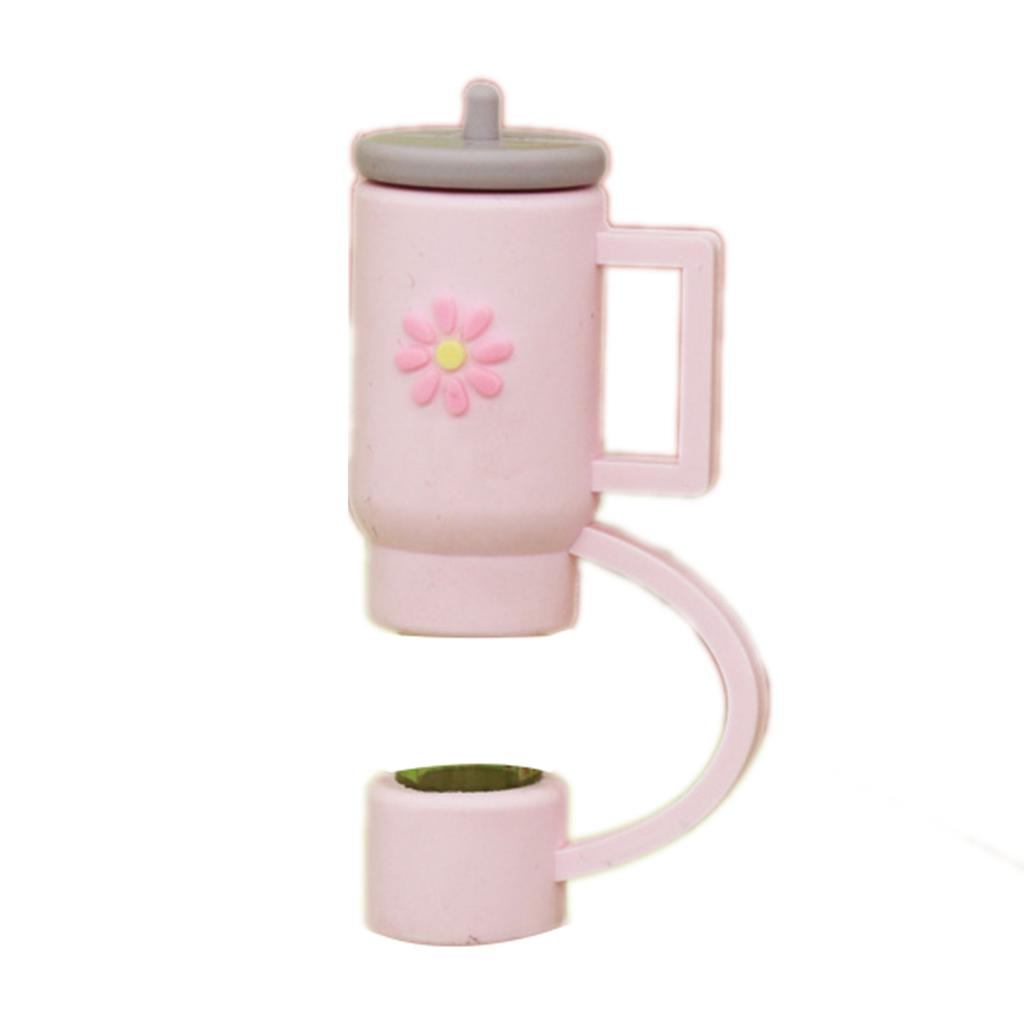 Мягкие силиконовые колпачки для соломинок, пыленепроницаемые колпачки для питьевых соломинок 10 мм / 0,39 дюйма, топперы для соломинок с цветочным узором, колпачки для соломинок