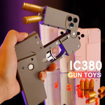 IC380 складной игрушечный пистолет мобильный телефон модель пуля обстрел крутой телефон 14 Pro Max подарок игры на открытом воздухе спортивный реквизит подарки