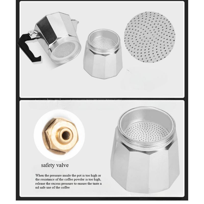 Стильный европейский набор кофейных принадлежностей - итальянская алюминиевая кофеварка Moka + аксессуары для эспрессо для любителей кофе