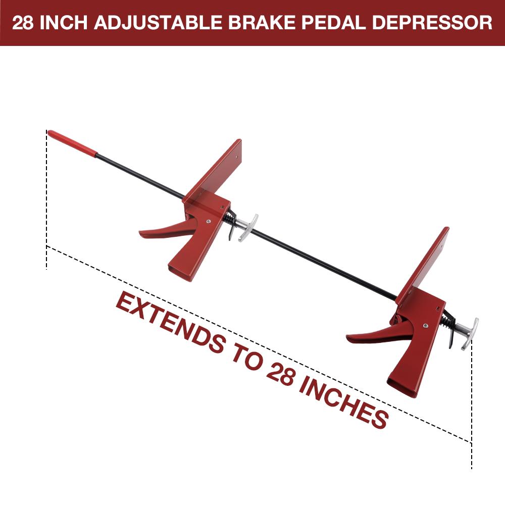 28-Inch Car Brake Pedal Depressor Tool, Adjustable Pedal Fixing Tool, Prevent Vehicle Slipping, For Car Testing/Car Maintenance
