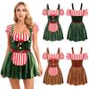 Womens Gingerbread Costume Oktoberfest Outfits German Bavarian Dress Dirndl Dress Halloween Fancy Dress Theme Party Dress Up
