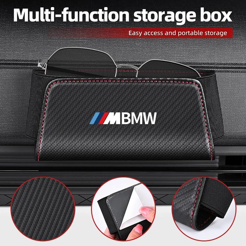 BAAM1 2025 Hot Car Accessories Side Door Seat Back Organizer Box Leather Storage Bags For BMW Motorsport F11 G11 F10 F30 G08 G28 G20 G