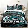 Cronulla Sharks 3pc set Perfect for bedroom use Comfortable bedding set includes a duvet cover and two pillowcases Ideal birthday or Christmas gift
