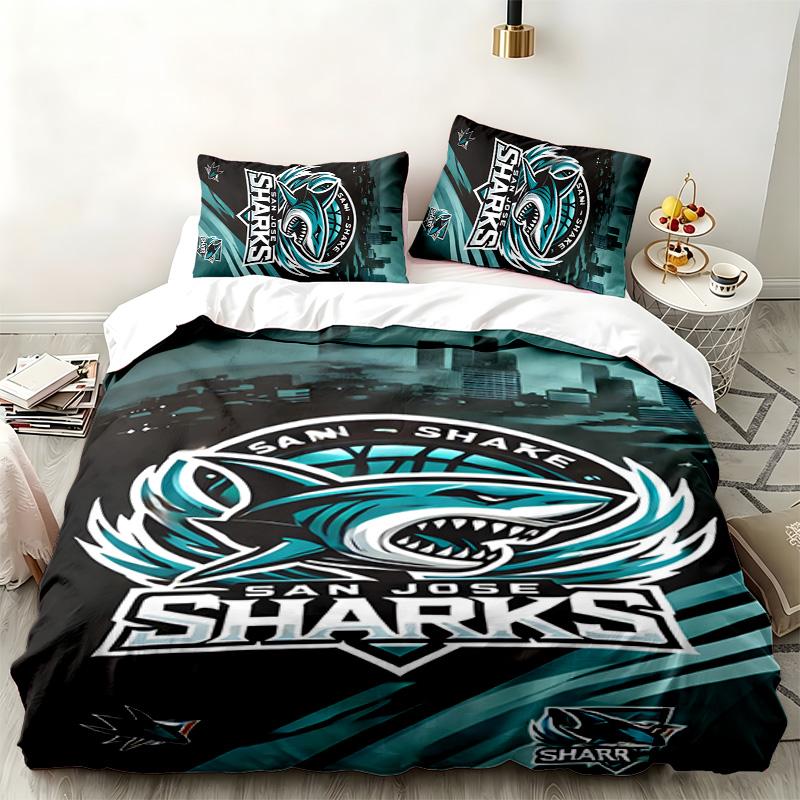 Cronulla Sharks 3pc set Perfect for bedroom use Comfortable bedding set includes a duvet cover and two pillowcases Ideal birthday or Christmas gift